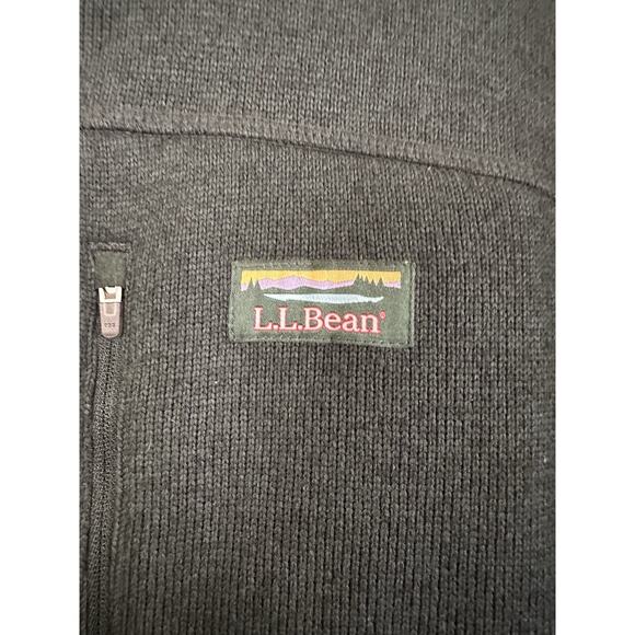 LL Bean Mens Medium Reg Sweater Full Zip Jacket Forest Green - Picture 8 of 8
